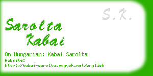 sarolta kabai business card